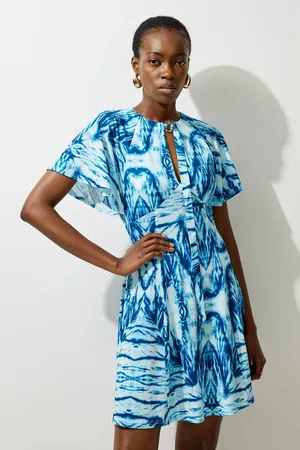 Karen Millen Abstract Geo Print Jersey Mini Dress