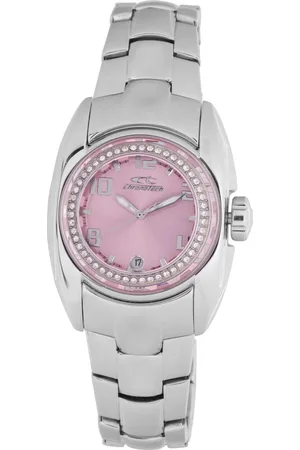 Chronotech Pink Dial Diamond Watch