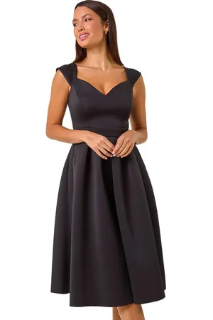 Roman Sweetheart Neck Premium Stretch Skater Dress