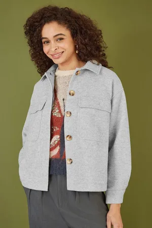 Yumi Woven Shacket With Oversize Pockets