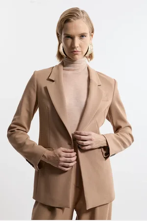 Karen Millen Compact Stretch Tailored Collared Blazer