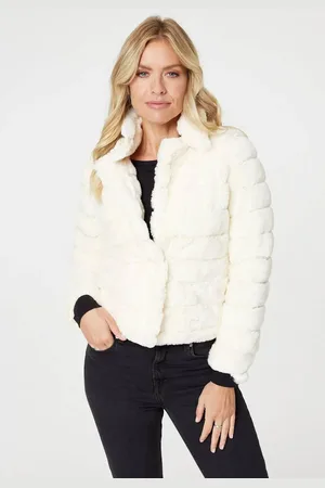 Izabel London Faux Fur Cropped Jacket