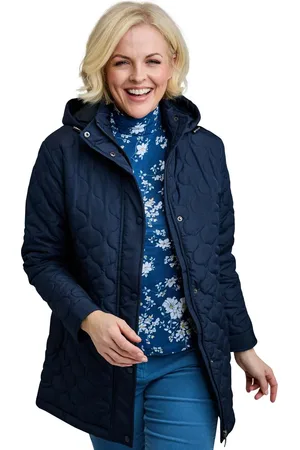 Amber Quilted Water-Resistant Jacket with Detachable Hood Adjustable Cuffs