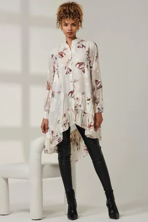 Jolie Moi Asymmetric Tiered Hem Shirt