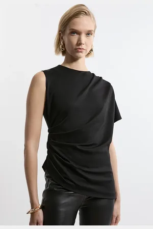 Karen Millen Tailored Ponte Asymmetric Drape Top