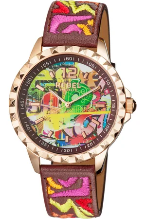 REBEL Dumbo Dial Leather Watch