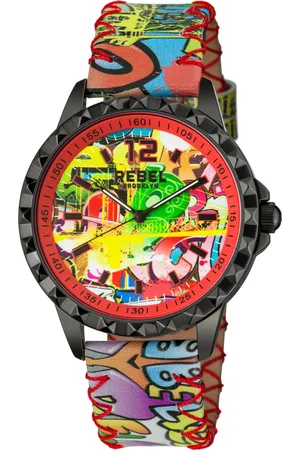 REBEL Dumbo Dial Leather Watch