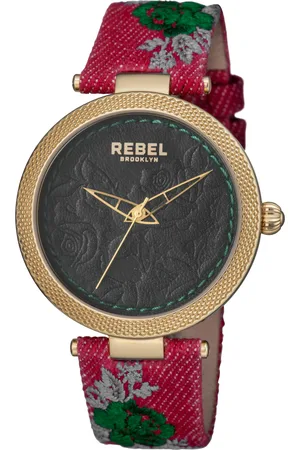 REBEL Carroll Gardens Green Dial Cloth Watch