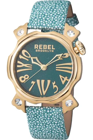 REBEL Coney Island Dial Leather Watch