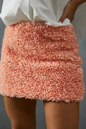 MissPap Floral Applique Low Waist Mini Skirt