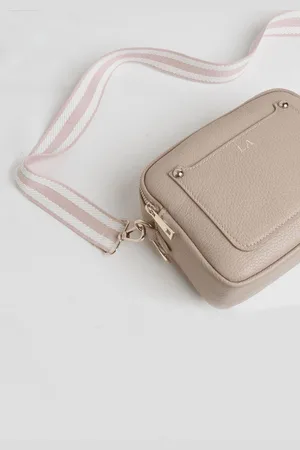 Betsy Crossbody Bag with Candy Stripe Strap