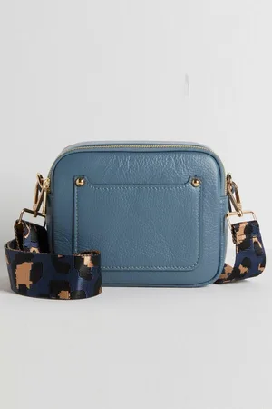 Betsy Crossbody Bag with Dark Leopard Strap