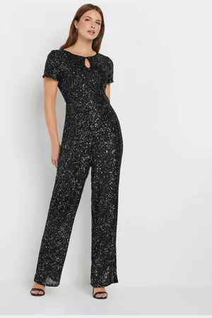 M&Co Sequin Keyhole Jumpsuit