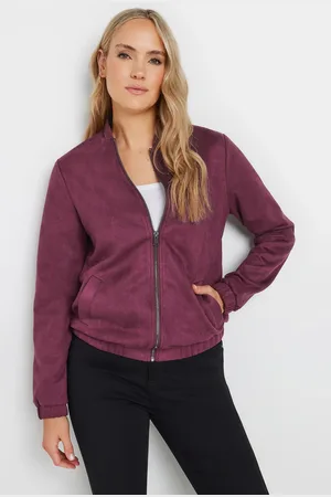 Long Tall Sally Tall Faux Suede Bomber
