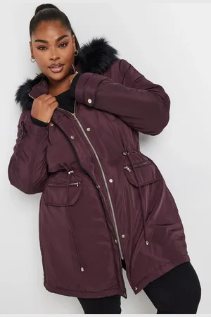 Yours Faux Fur Trim Parka Jacket