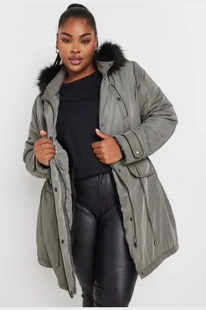 Yours Faux Fur Trim Parka Jacket
