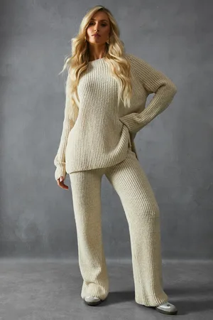 MissPap Rib Knit High Neck Jumper & Trouser Co-ord