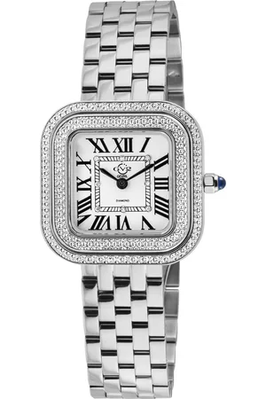 GV2 by Gevril Bellagio Swiss Made Quartz Diamond -White Dial, 316L Stainless Steel Watch