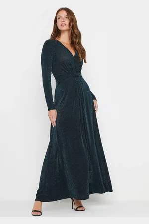 M&Co Knot Front Metallic Maxi Dress