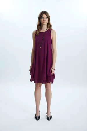 James Lakeland Sleeveless Wave Hem Dress