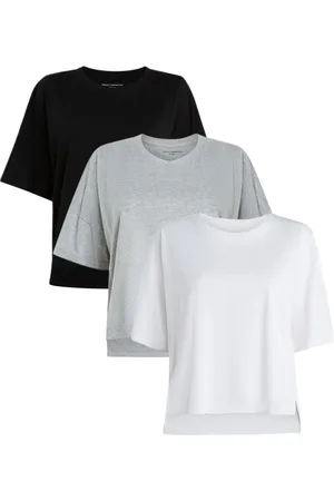 French Connection 3-Pack Cotton Crew Neck Boxy Fit Short Sleeve T-Shirts