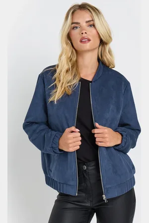 M&Co Petite Faux Suede Bomber Jacket