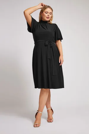 Yours High Neck Belted Skater Dress