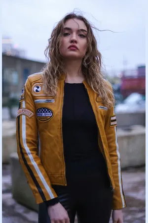 Infinity Biker Racing Badges Leather Jacket-Eastleigh