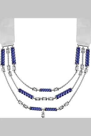 Baccarat TORSADE Sterling Silver & Midnight and mist grey crystals 2800938