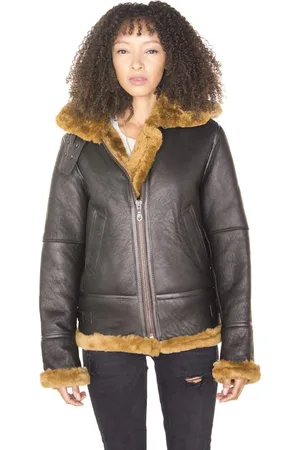 Infinity Hooded Sheepskin Flying Leather Jacket-Orford