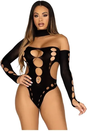 Leg Avenue Cut Out Bodysuit With Thong