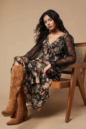 Oasis Jemima High Block Heel Pointed Knee Boots