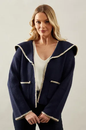 wallis Whipstitch Pocket Front Cardigan