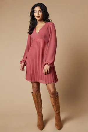 Oasis Petite Occasion Pleated Mini Dress