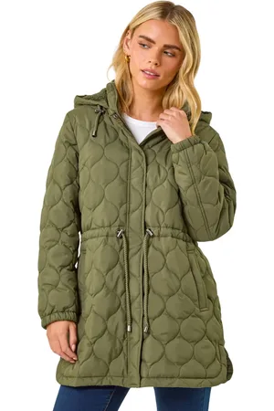 Roman Petite Wave Quilted Hooded Puffer Coat