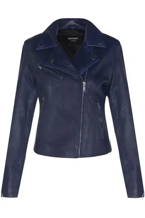 Infinity Classic Leather Brando Biker Jacket-Loughton