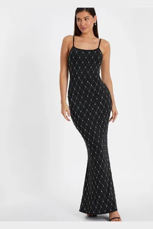 Quiz Rhinestone Strappy Maxi Dress