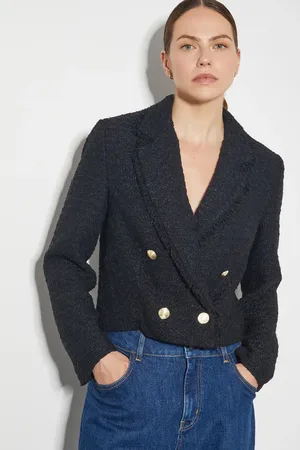 Monsoon Rubi Crop Tweed Blazer