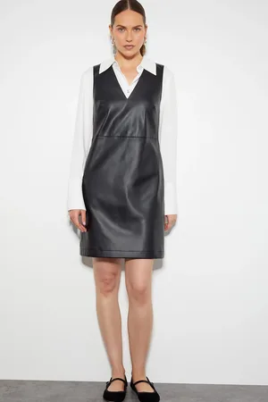 Monsoon Peri Sleeveless Faux Leather Mini Dress