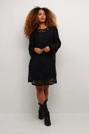 Cream Crkanni Floral Lace Cocktail Dress Lace