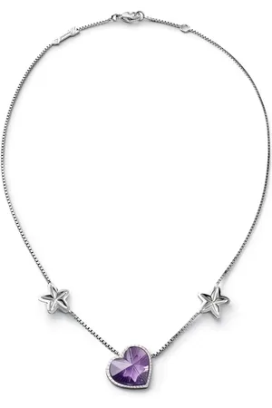 Baccarat Etoile Mon Coeur Sterling Silver Purple Crystal Necklace 2812857