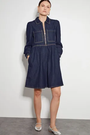 Monsoon Adeena Denim Mini Shirt Dress
