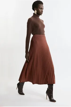 Karen Millen High Waisted Textured Knit Full Maxi Skirt