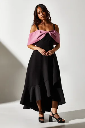 Coast Petite Bow Off Shoulder Dress
