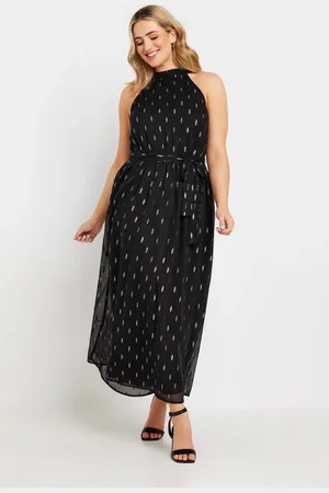 M&Co Metallic Detail Halter Neck Maxi Dress