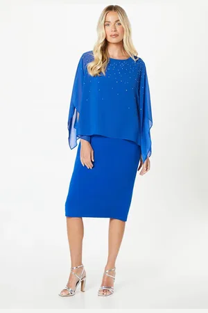 wallis Petite Occasion Hotfix Overlay Formal Midi Dress
