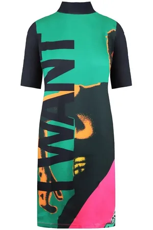 adidas Collective Memories Short Sleeve High Neck Multicoloured Sports Dress