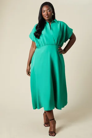 wallis Curve Front Tie Shirt Midi Dress