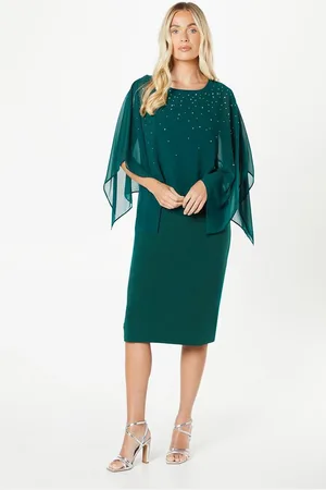 wallis Petite Occasion Hotfix Overlay Formal Midi Dress