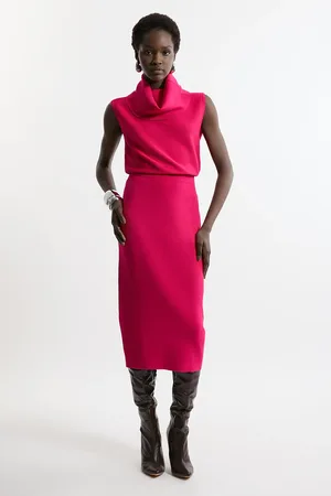 Karen Millen Polished Slinky Knit Pencil Skirt